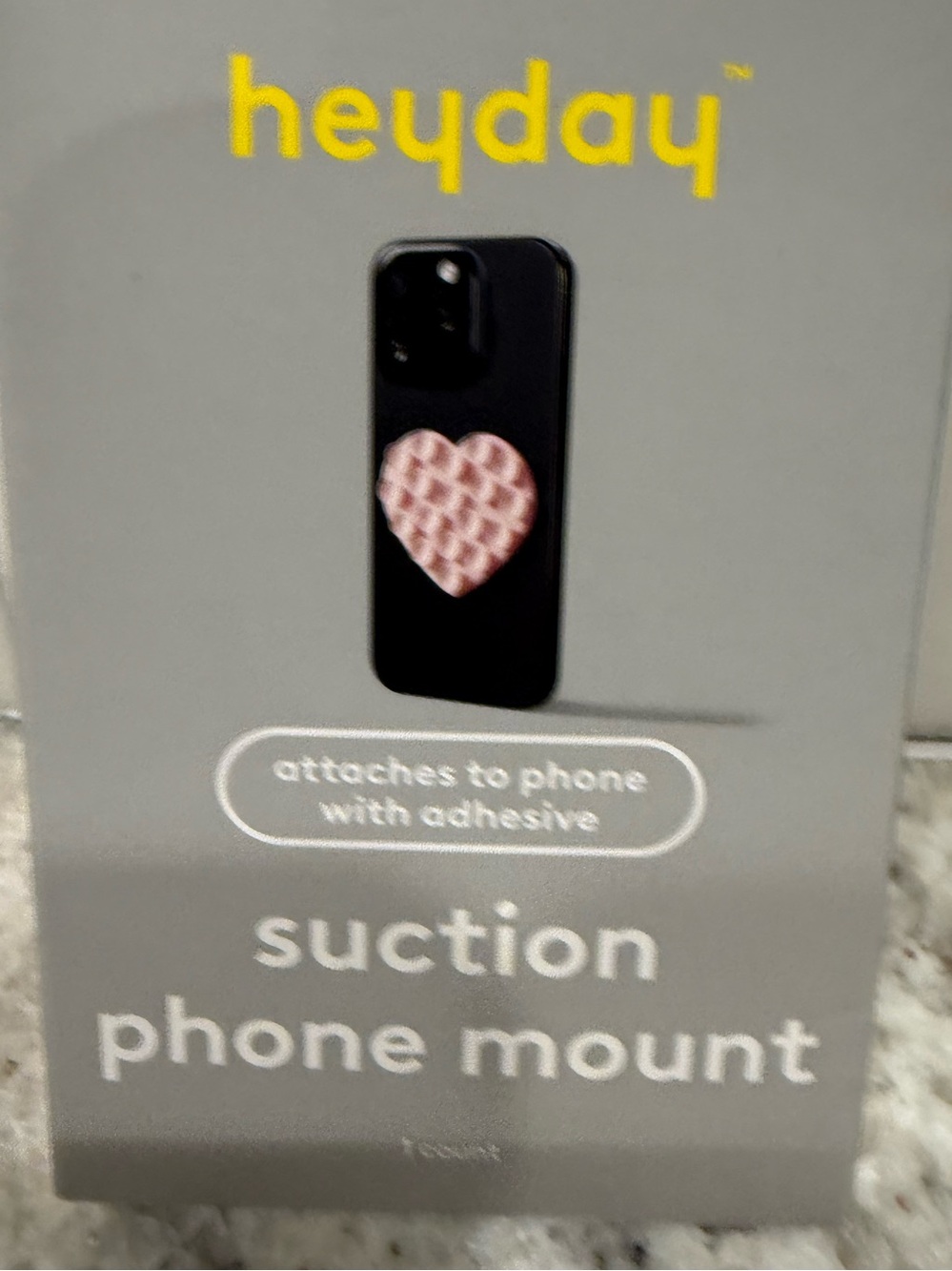 3/$15* heyday Suction Phone Mount with Pink Heart Accent NWT